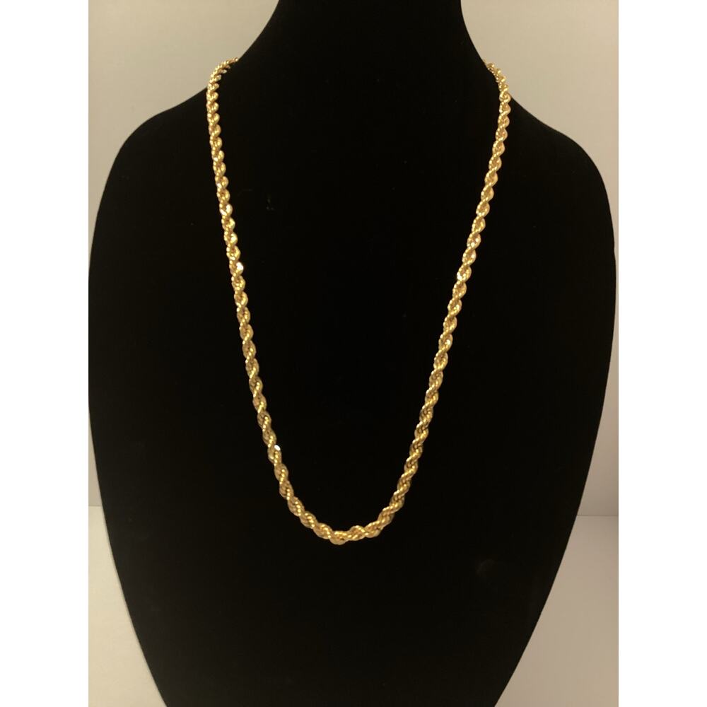 Vintage Napier Gold Tone Thick Rope Style Necklace